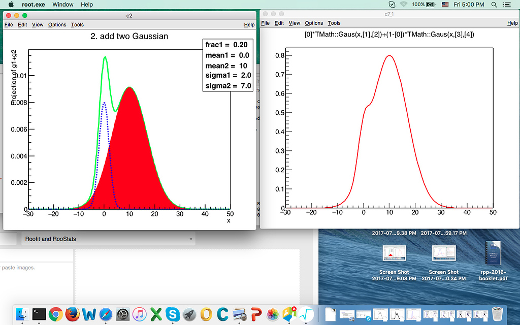 Different shape in RooAddPdf and TF1 - Roofit and RooStats - ROOT Forum