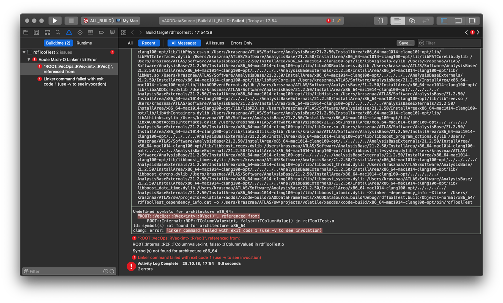 Undefined symbols for architecture x86_64 mac clang