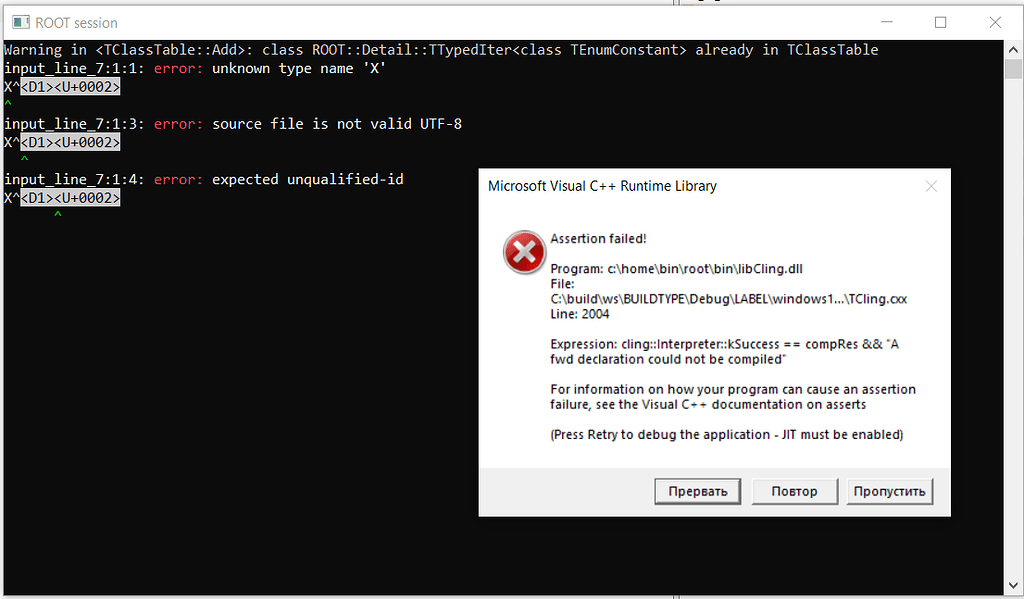 Debug version of ROOT 6-22-06 under Windows 10 - ROOT - ROOT Forum