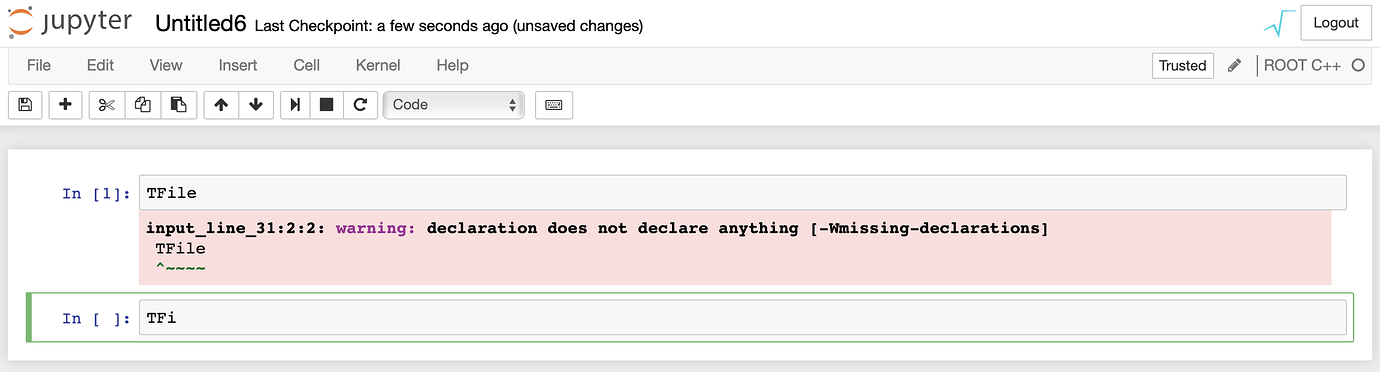 Problem with tab completion - ROOT - ROOT Forum