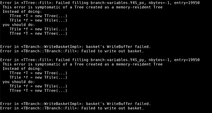 TMVA ROOT Write Error