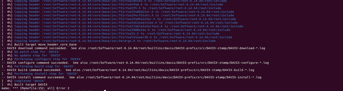 Installation Error Make Error Newbie ROOT Forum