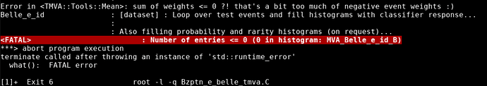 TMVA ROOT Error