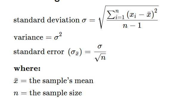 standard error equation