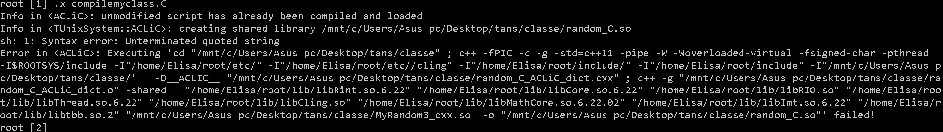 Problems after ROOT installation/update - Newbie - ROOT Forum